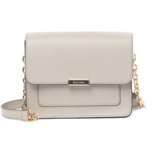 Cole Haan pebbled leather mini flap bag - chain